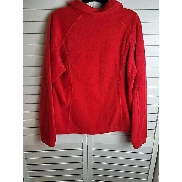 Columbia Red Fleece Zippered Jacket Front Pockets Ladies Size XL Excellent Condi - Picture 6 of 7